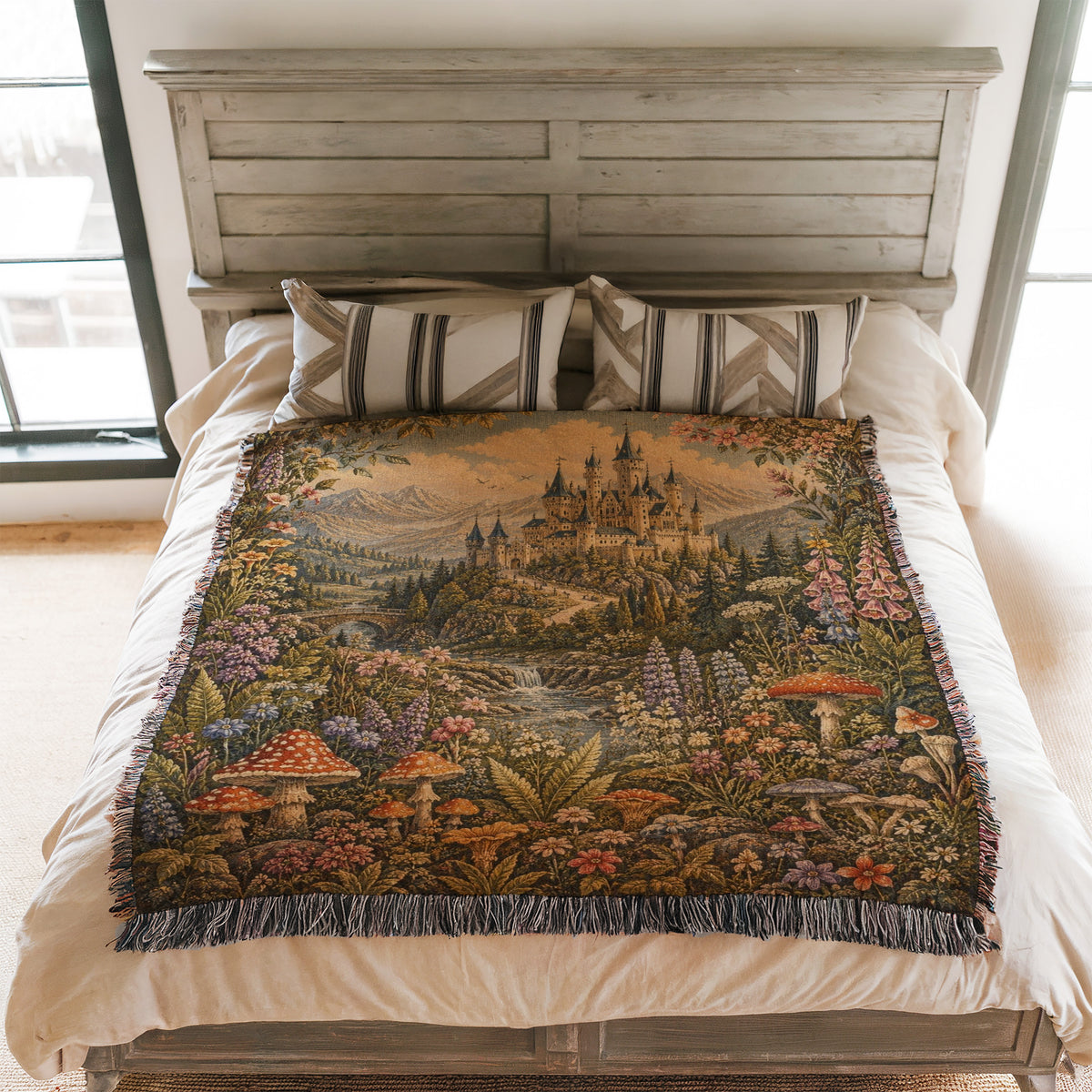 The Wildflower Mushroom Castle Blanket