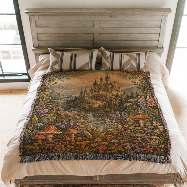 The Wildflower Mushroom Castle Blanket