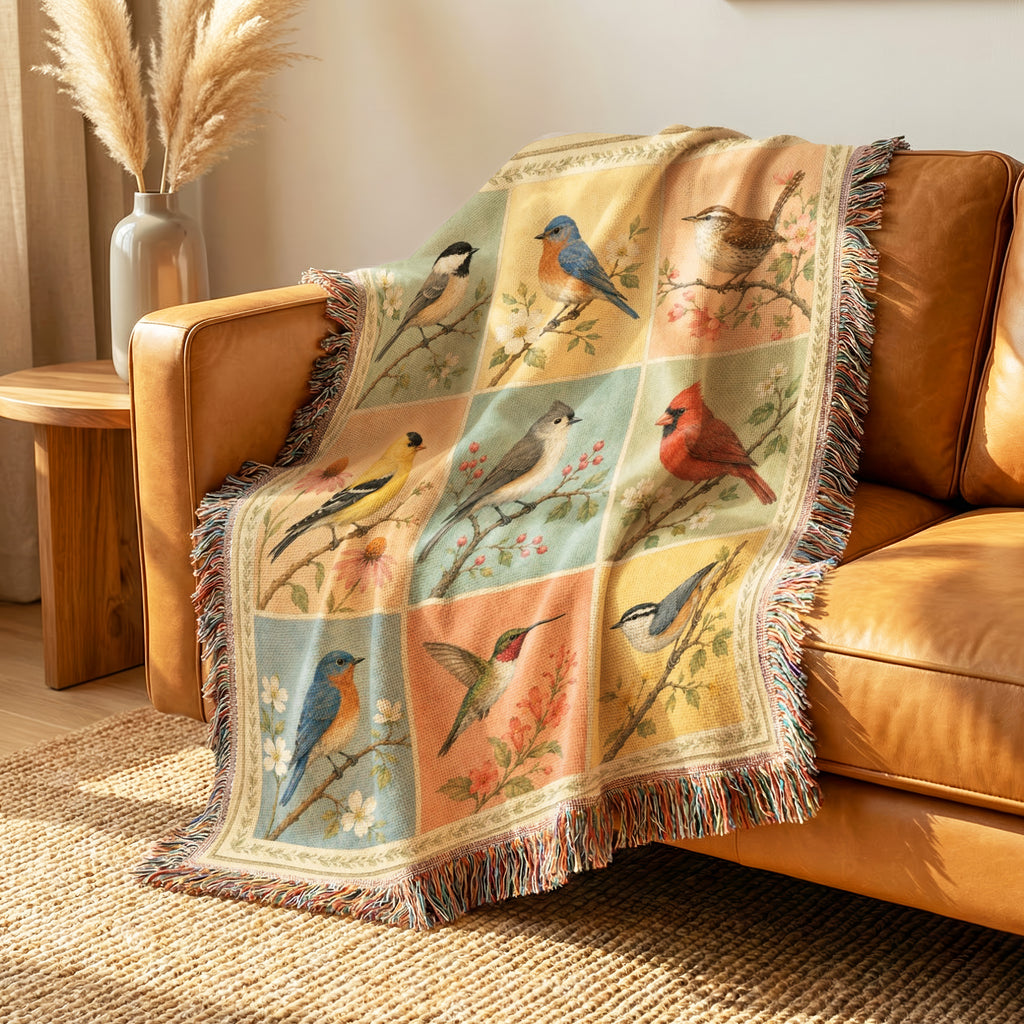 Vintage Songbirds Blanket