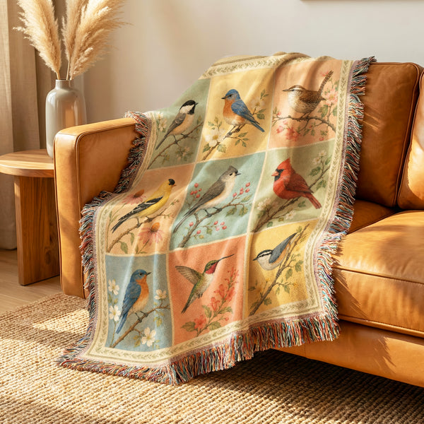 Vintage Songbirds Blanket