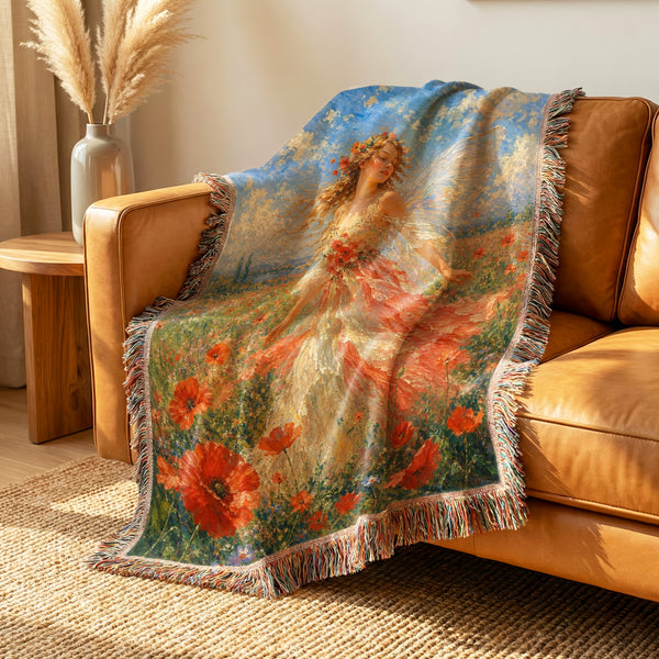 Poppy Meadow Fairy Blanket