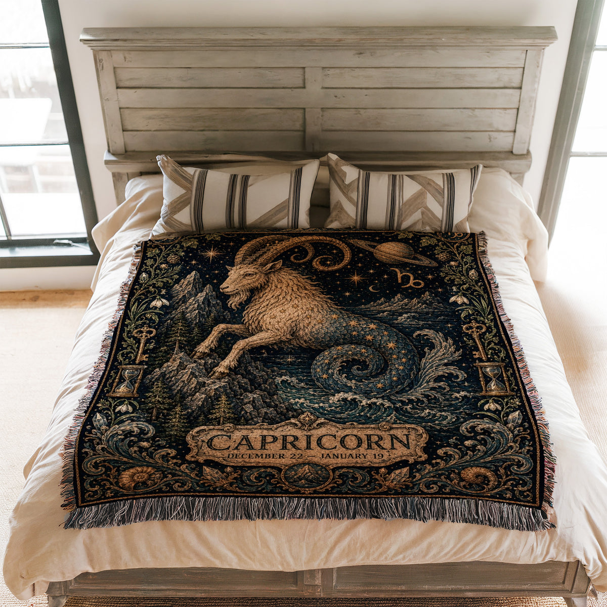 Capricorn Celestial Sea-Goat Blanket