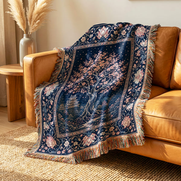 Cherry Blossom Castle Blanket