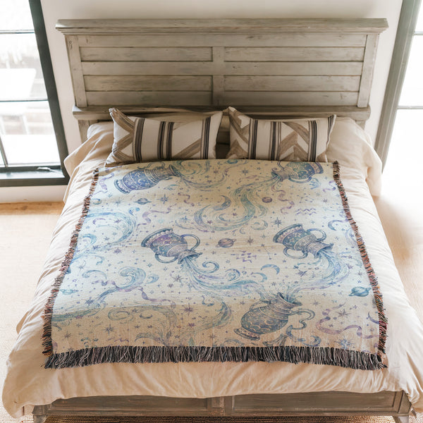 Aquarius Celestial Water Bearer Pattern Blanket