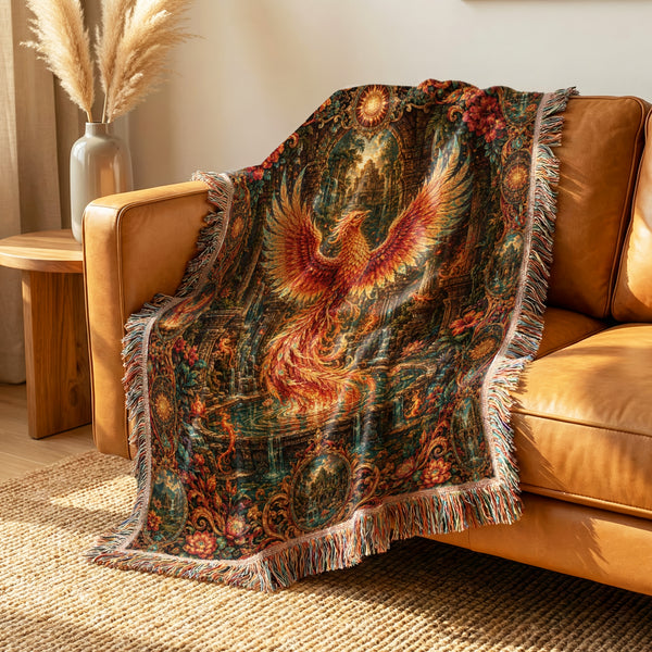 Phoenix of the Enchanted Ruins Blanket