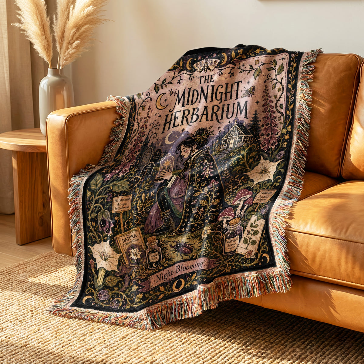 The Midnight Herbarium Blanket