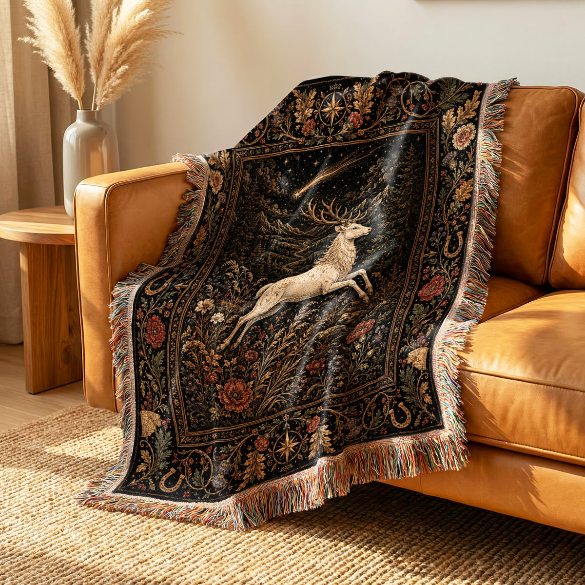 Sagittarius Starlit Stag Zodiac Blanket