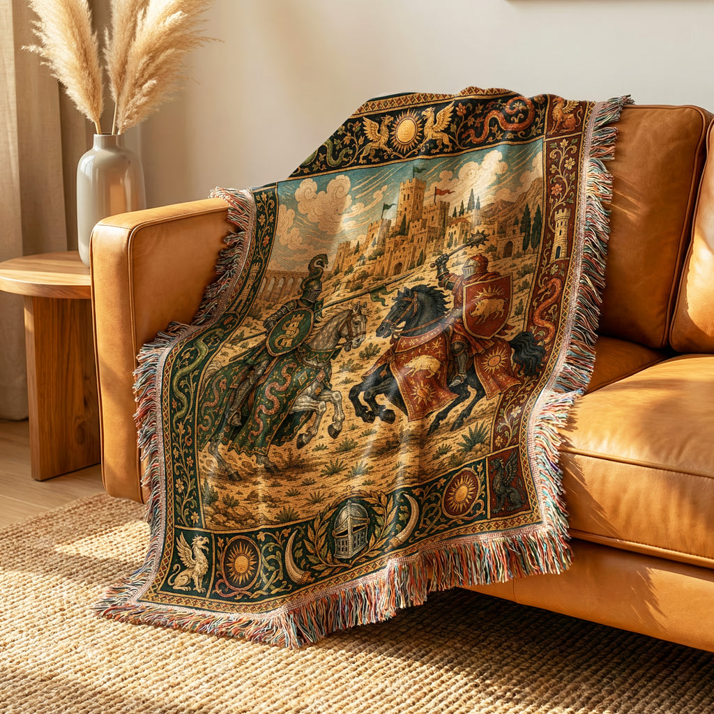 The Knights of Sun and Serpent Blanket