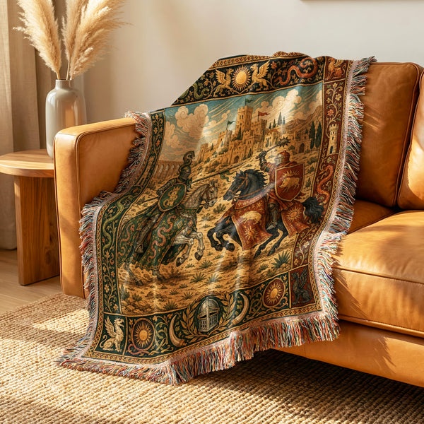 The Knights of Sun and Serpent Blanket