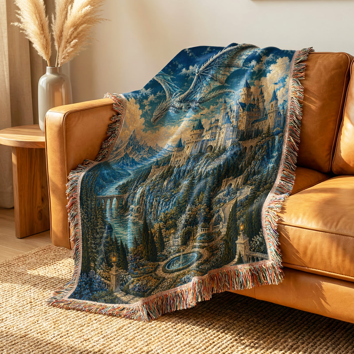 The Dragon Over the Sapphire Keep Blanket