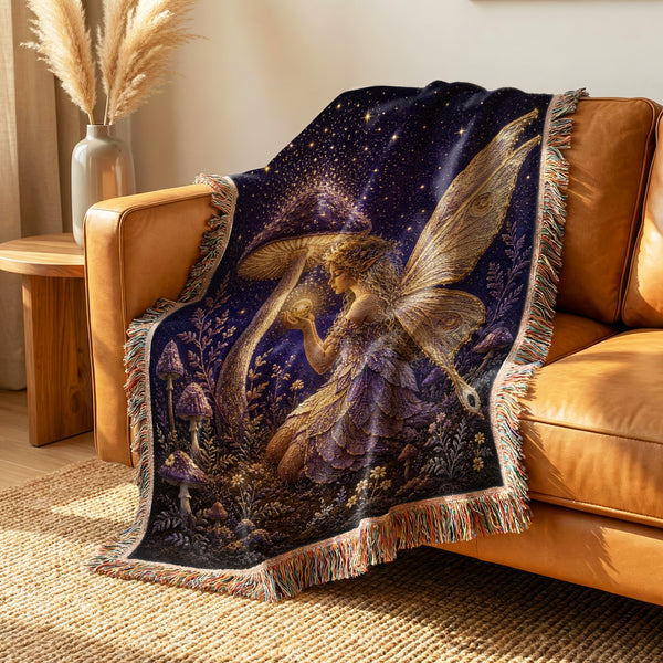 Starlight Mushroom Fairy Blanket