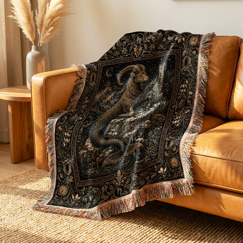 Capricorn Mountain Sea-Goat Zodiac Blanket