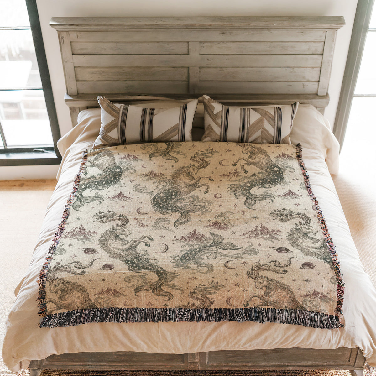 Capricorn Celestial Sea-Goat Pattern Blanket