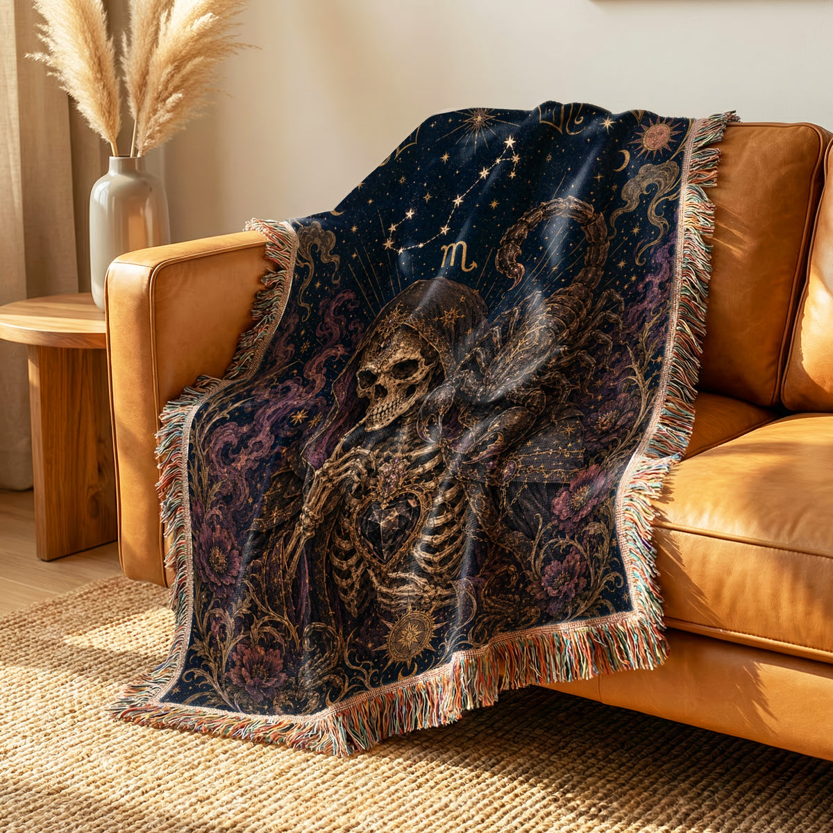 Scorpio Jeweled Scorpion – Gothic Zodiac Blanket