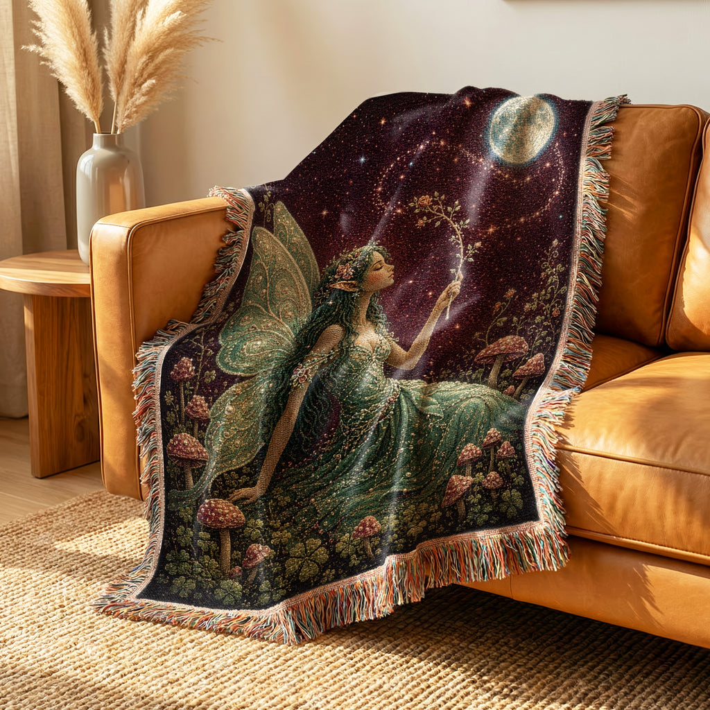Moonlit Emerald Fairy Blanket