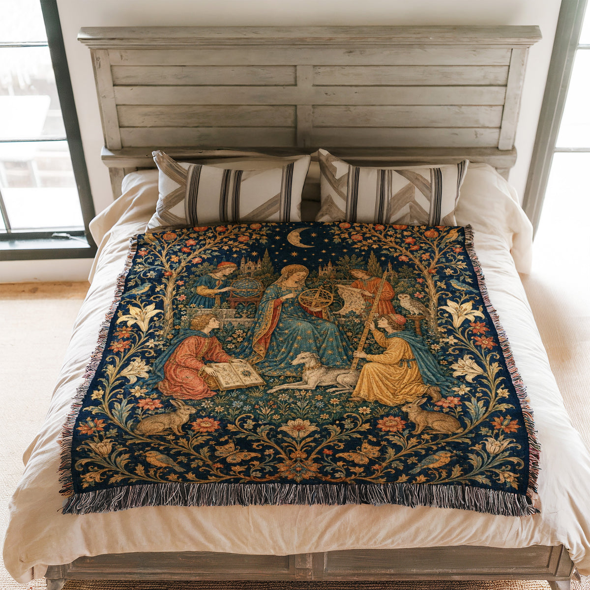 The Stargazers of the Moon Court Blanket