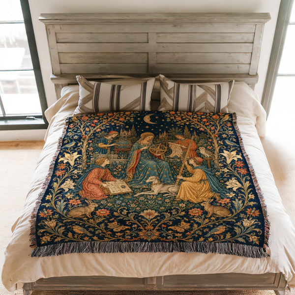 The Stargazers of the Moon Court Blanket