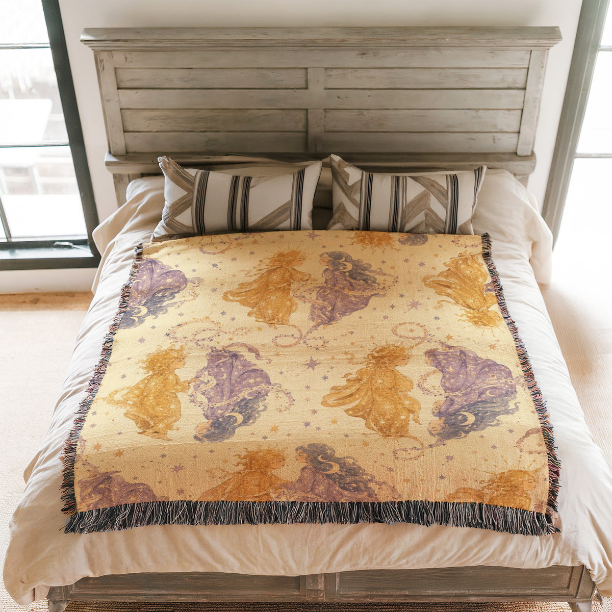 Gemini Celestial Twins Pattern Blanket