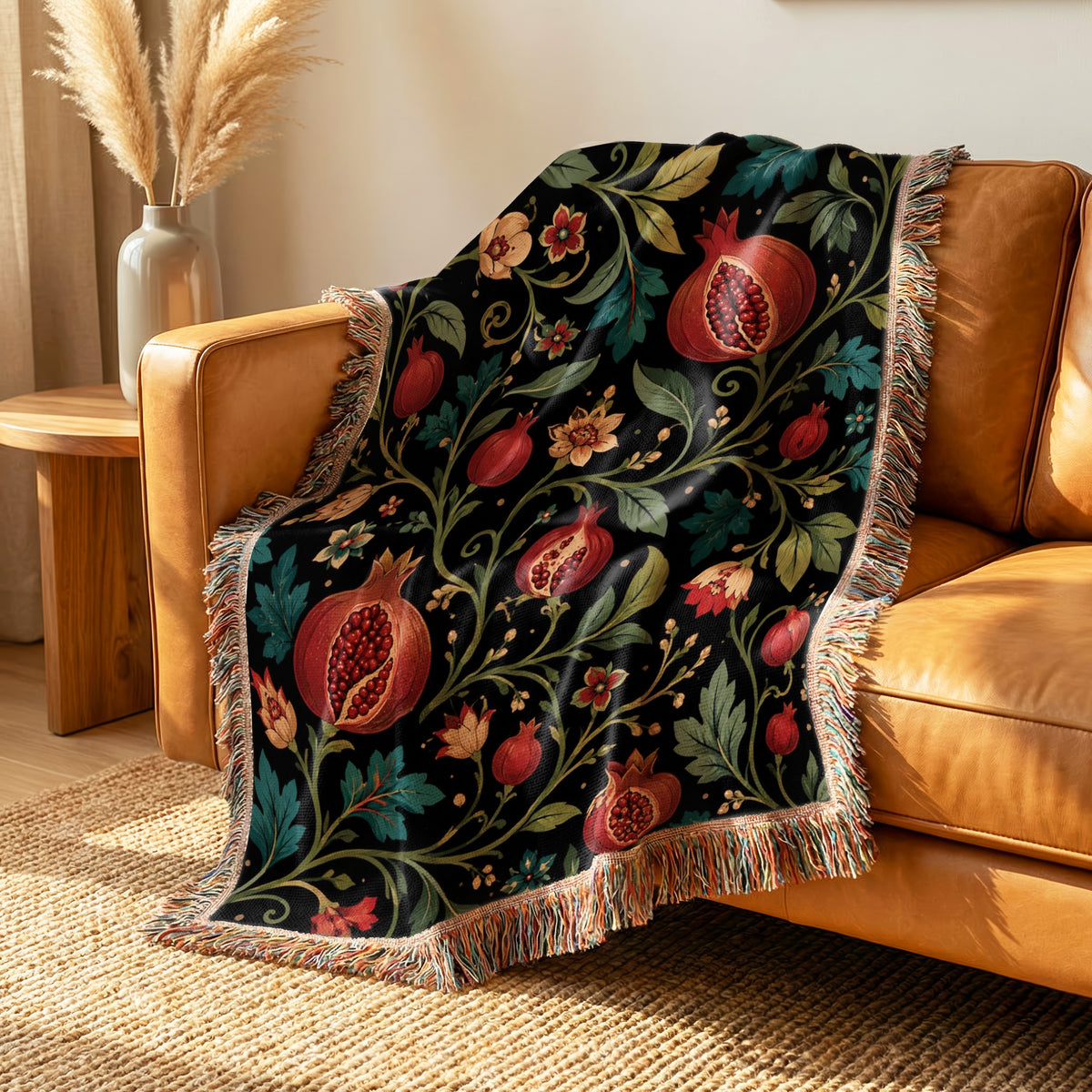 Pomegranate Night Garden Blanket