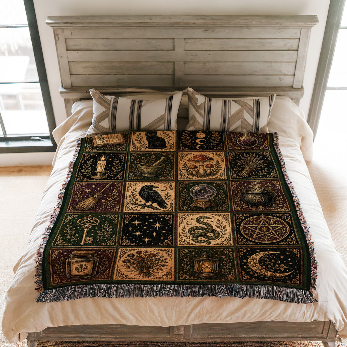 The Witch's Cabinet Patchwork Blanket