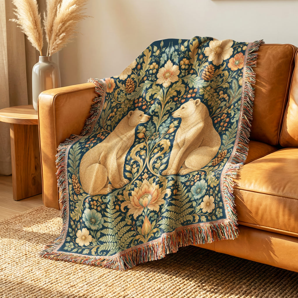 Ornate Bear Garden Blanket