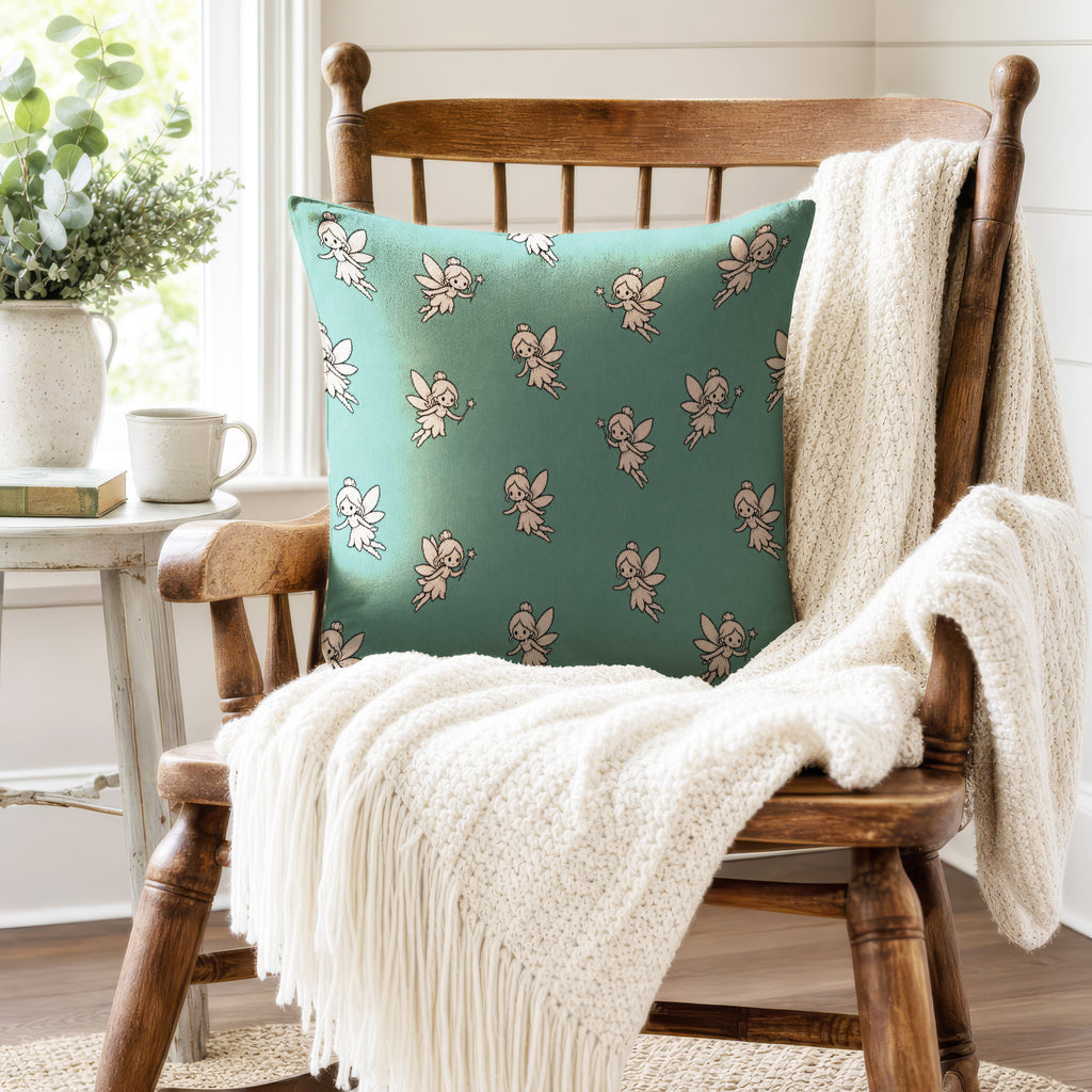 Little Wand Fairies – Teal Pillow