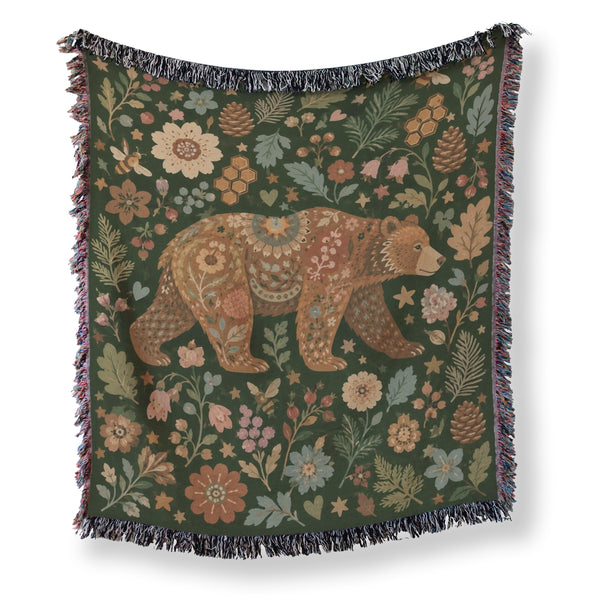 Woodland Honey Bear Blanket