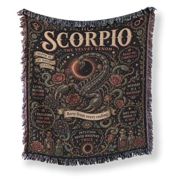 Scorpio – The Velvet Venom Zodiac Blanket