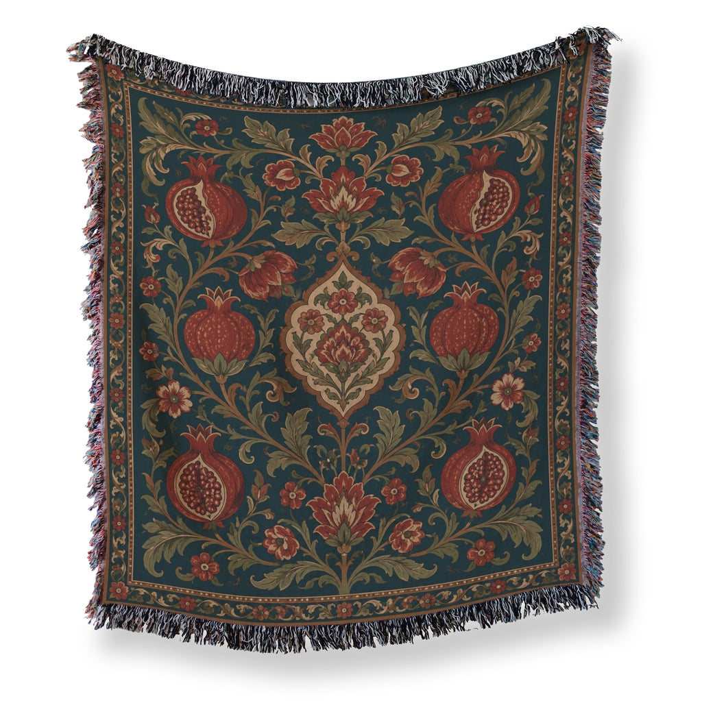 The Persian Pomegranate Garden Blanket