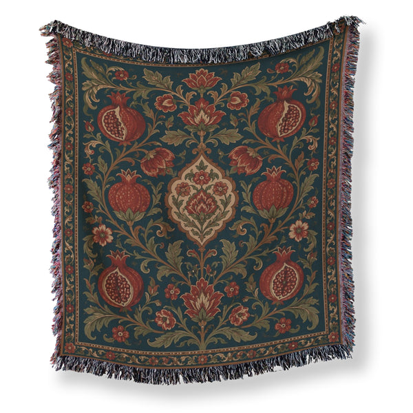 The Persian Pomegranate Garden Blanket