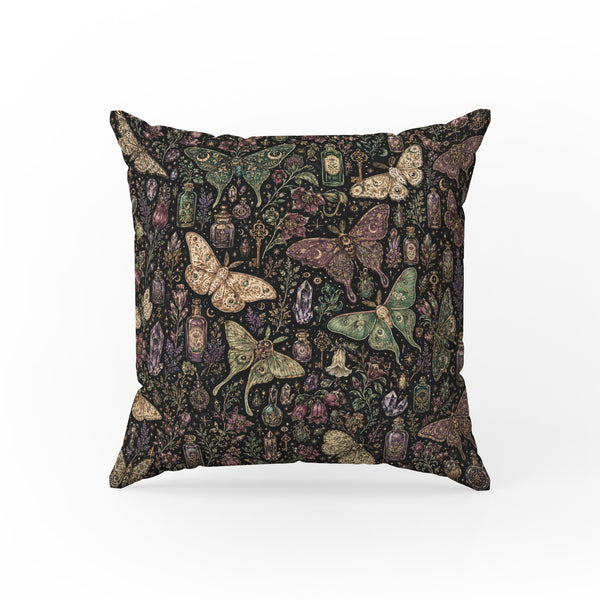 The Moth Apothecary – Whimsical Gothic Pillow