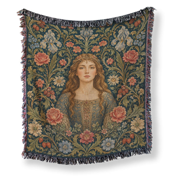 The Maiden of the Rose Court Blanket