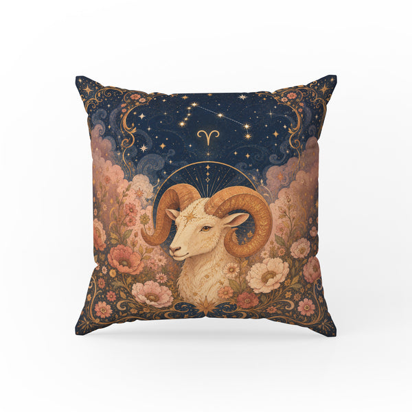 The Starborn Ram – Aries Zodiac Pillow