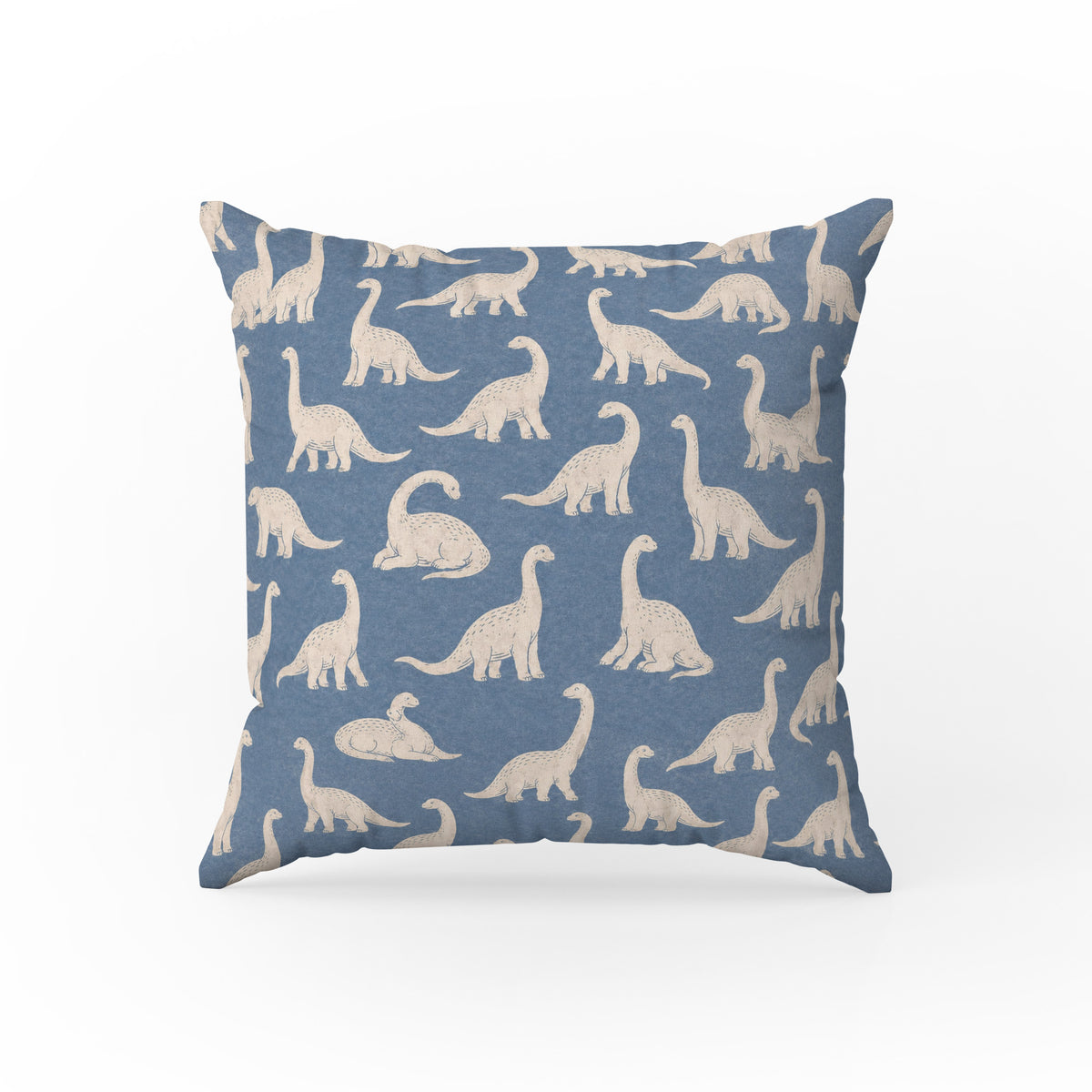 Long-Neck Dinosaurs – Blue Dinosaur Pillow