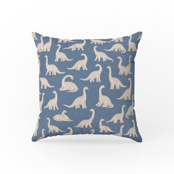 Long-Neck Dinosaurs – Blue Dinosaur Pillow