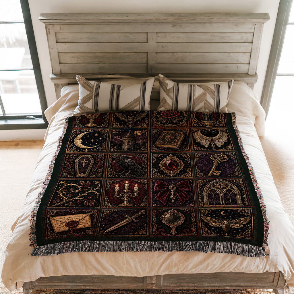 Gothic Relics Patchwork Blanket