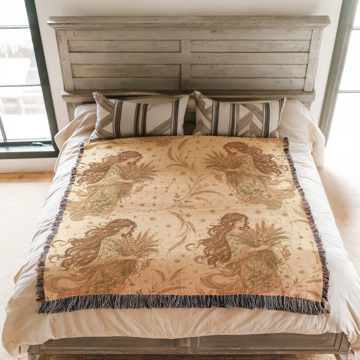 Virgo Harvest Maiden Pattern Blanket