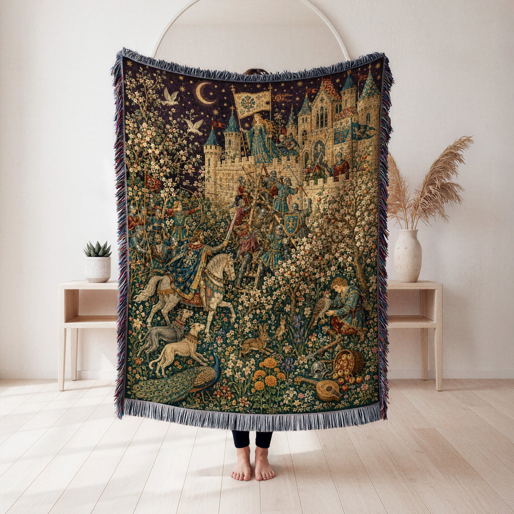 The Moonlit Castle Hunt Blanket