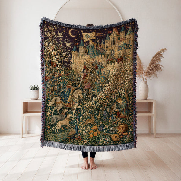 The Moonlit Castle Hunt Blanket