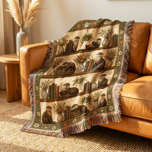 The Otter's Cozy Library Blanket