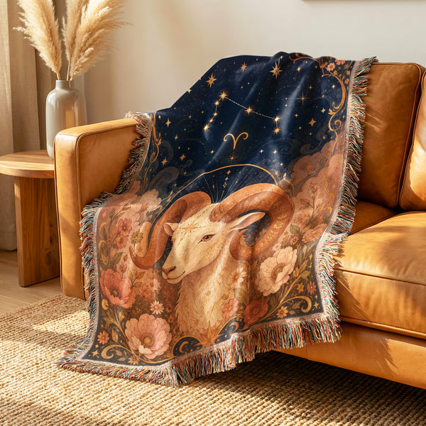 Aries Ram Among the Stars Blanket