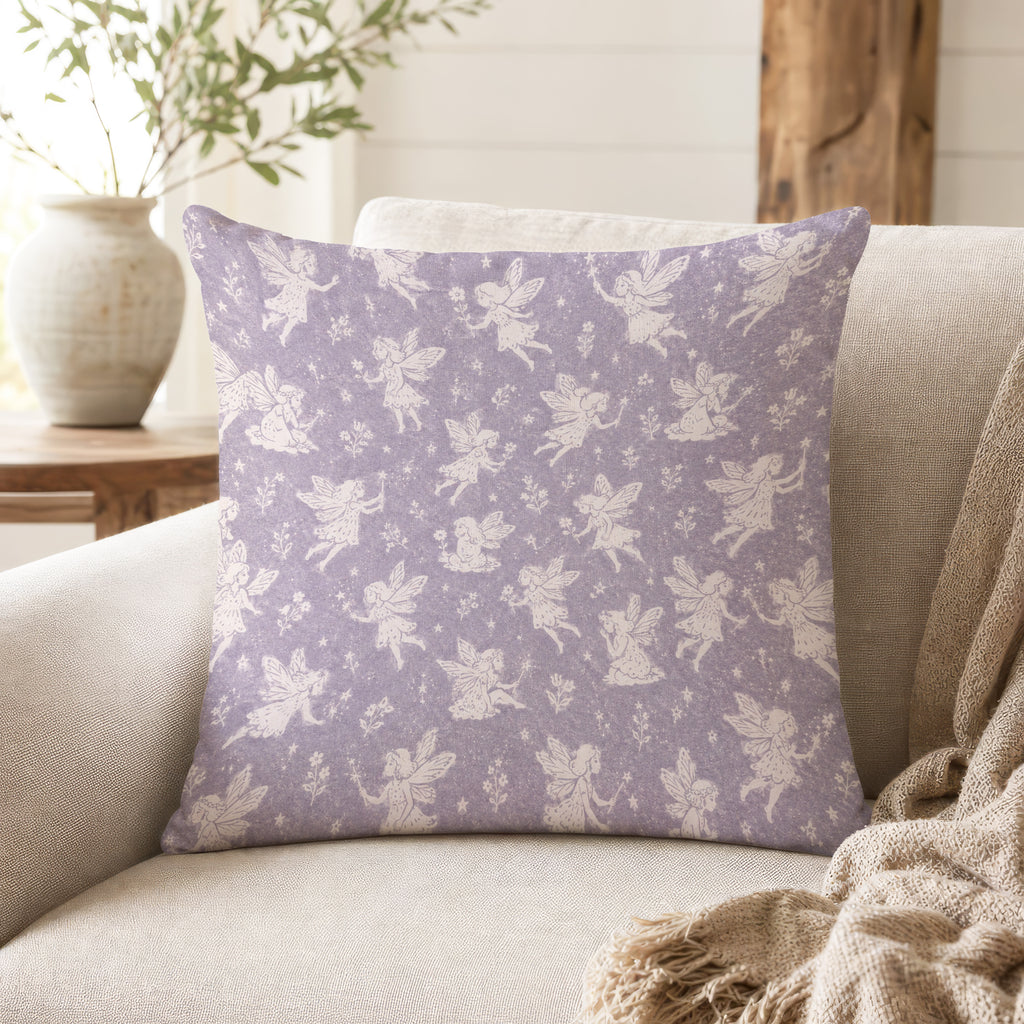 Moonlit Fairies – Lavender Fantasy Pillow
