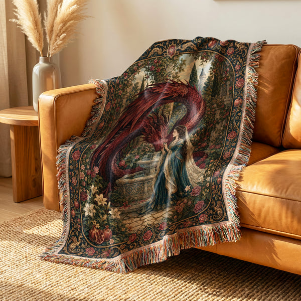 The Rose Garden Dragon Blanket