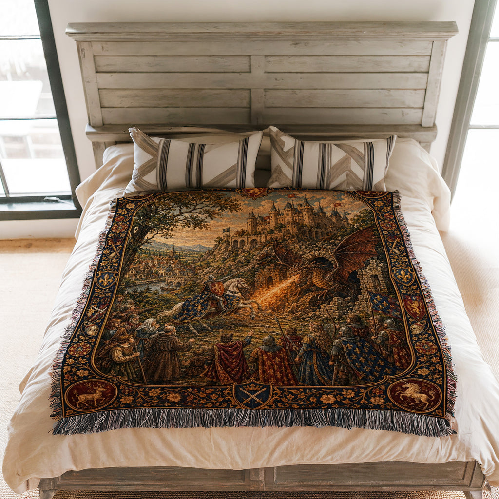 The Heraldic Dragon Knight Blanket
