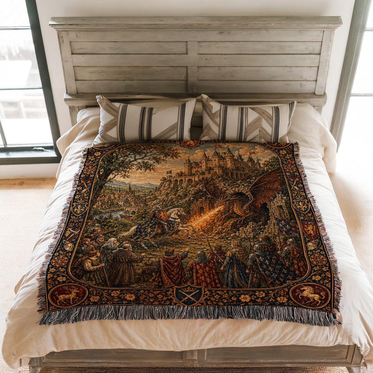 The Heraldic Dragon Knight Blanket