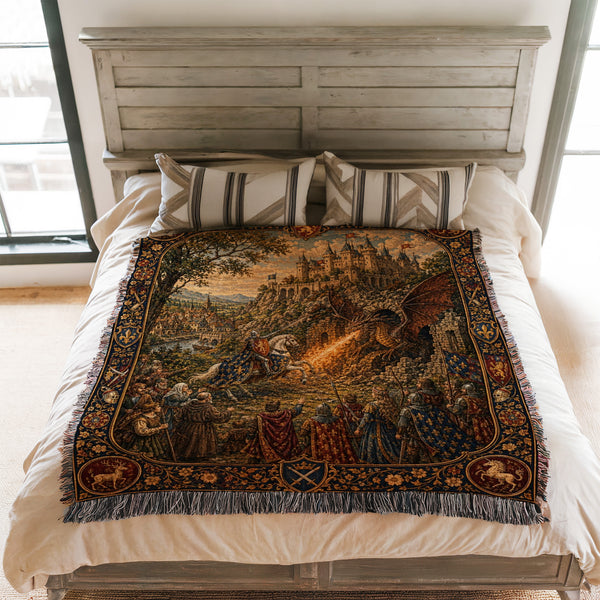 The Heraldic Dragon Knight Blanket