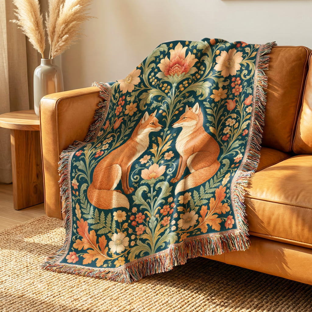 Fox & Floral Garden Blanket
