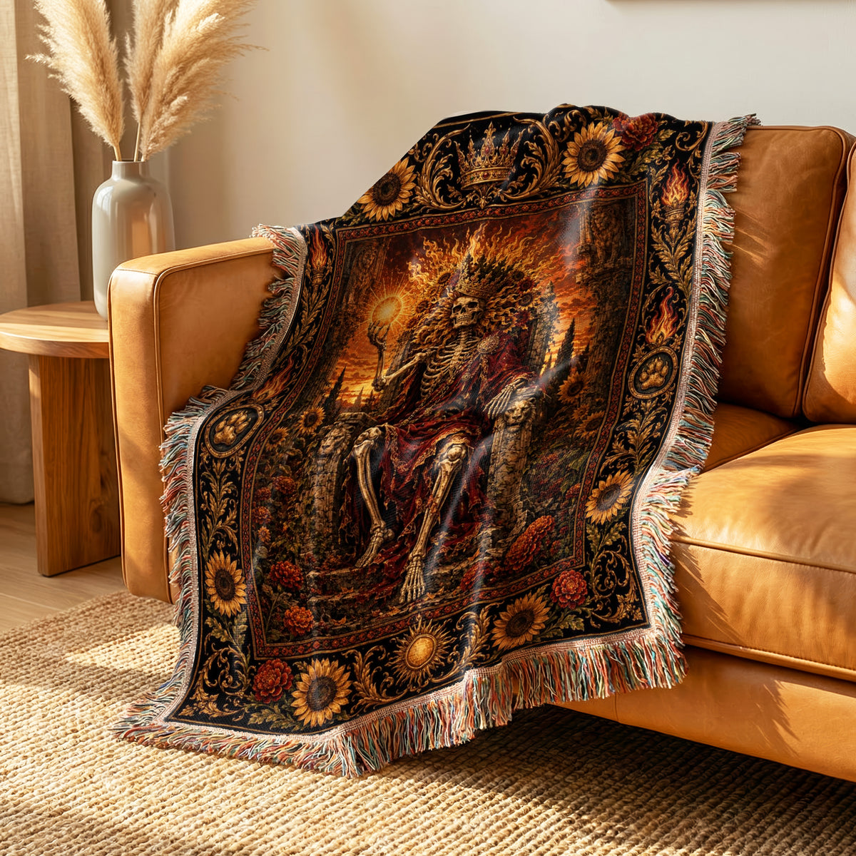 Leo Sun Throne Blanket