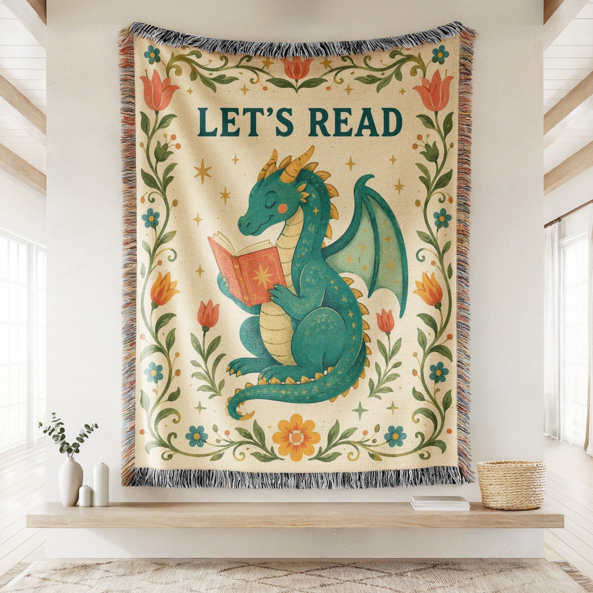 Let’s Read Bookish Dragon Blanket