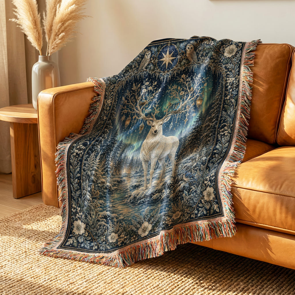 Aurora Stag Woodland Blanket